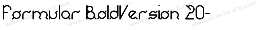 Formular BoldVersion 20字体转换